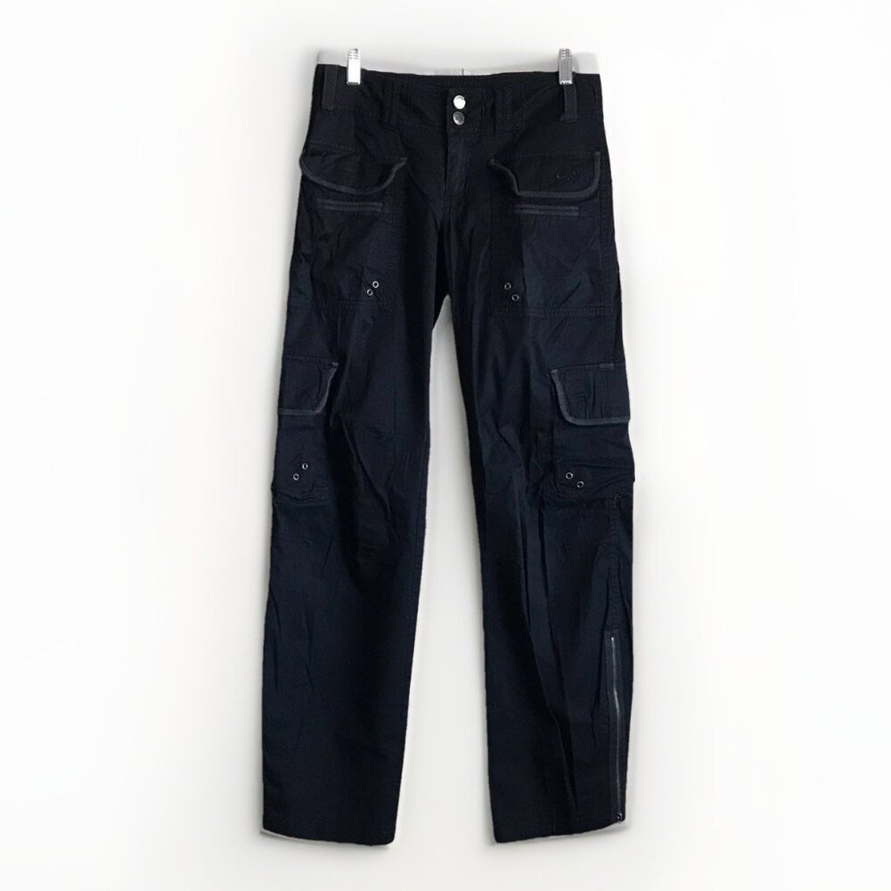 C’est Toi‎ Black Low Rise Cargo Pants Ankle Zipper Junior’s Size 3